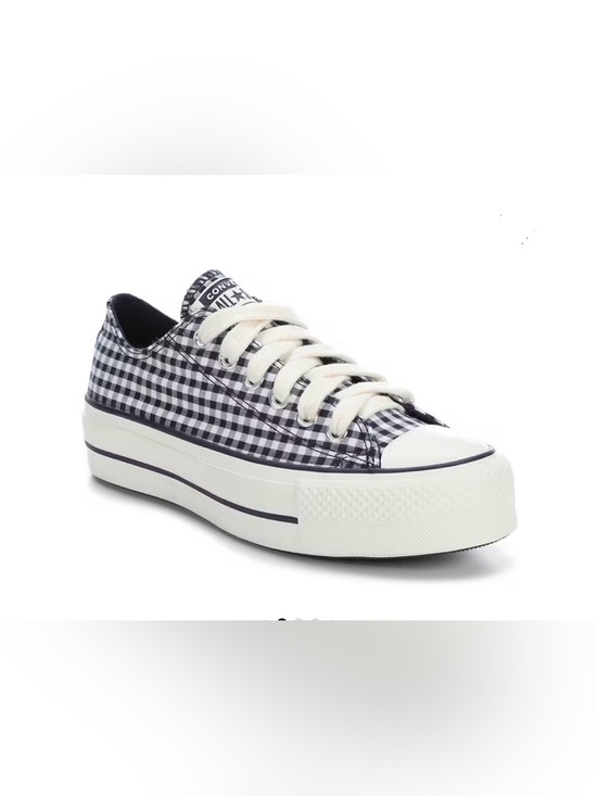 Converse Shoes - WOMEN'S CONVERSE CHUCK TAYLOR ALL STAR LIFT OX GINGHAM PLATFORM SNEAKERS
